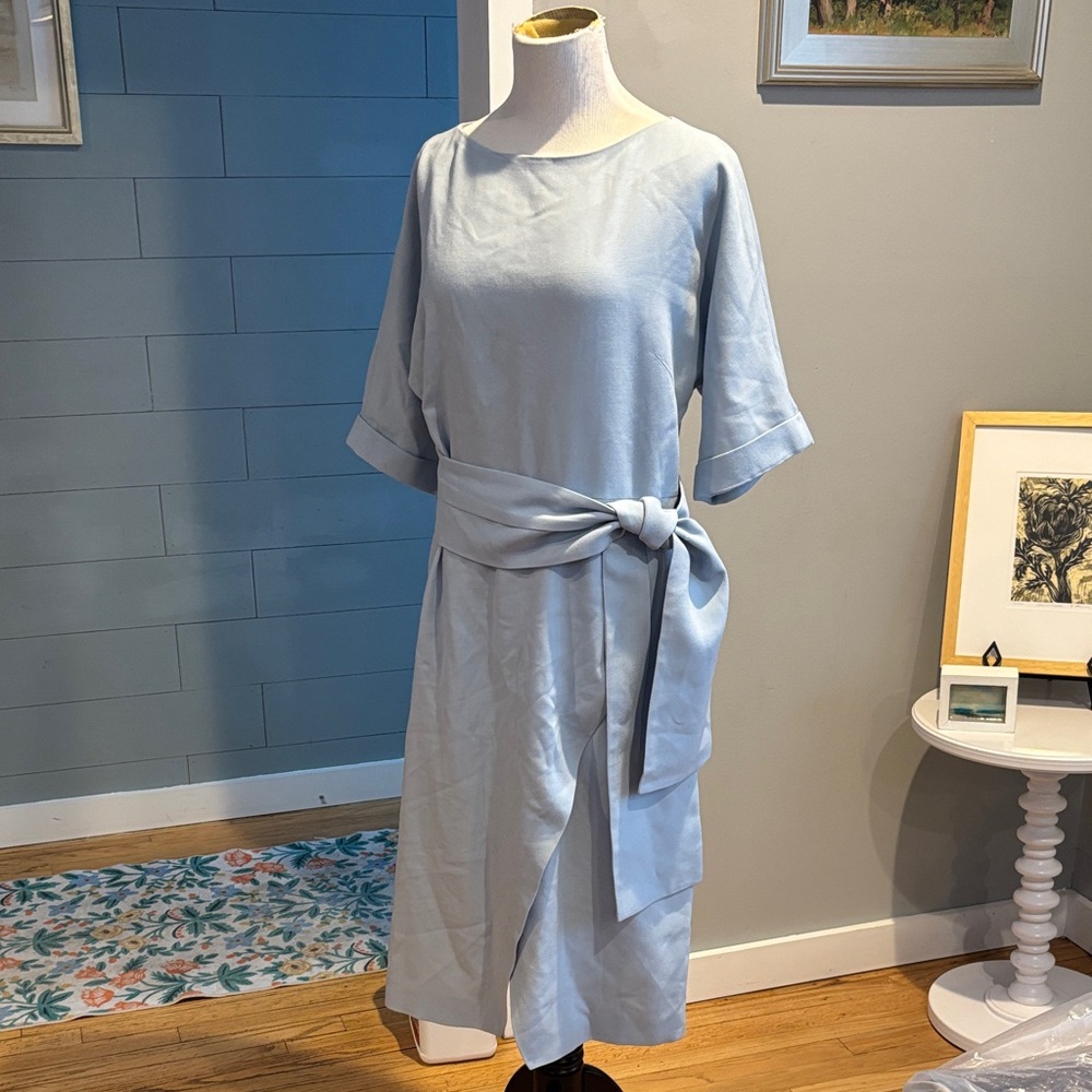 OSMAN‎ Light Blue Midi Dress